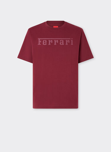 Ferrari T-shirt en coton avec logo Ferrari Acajou 21179f