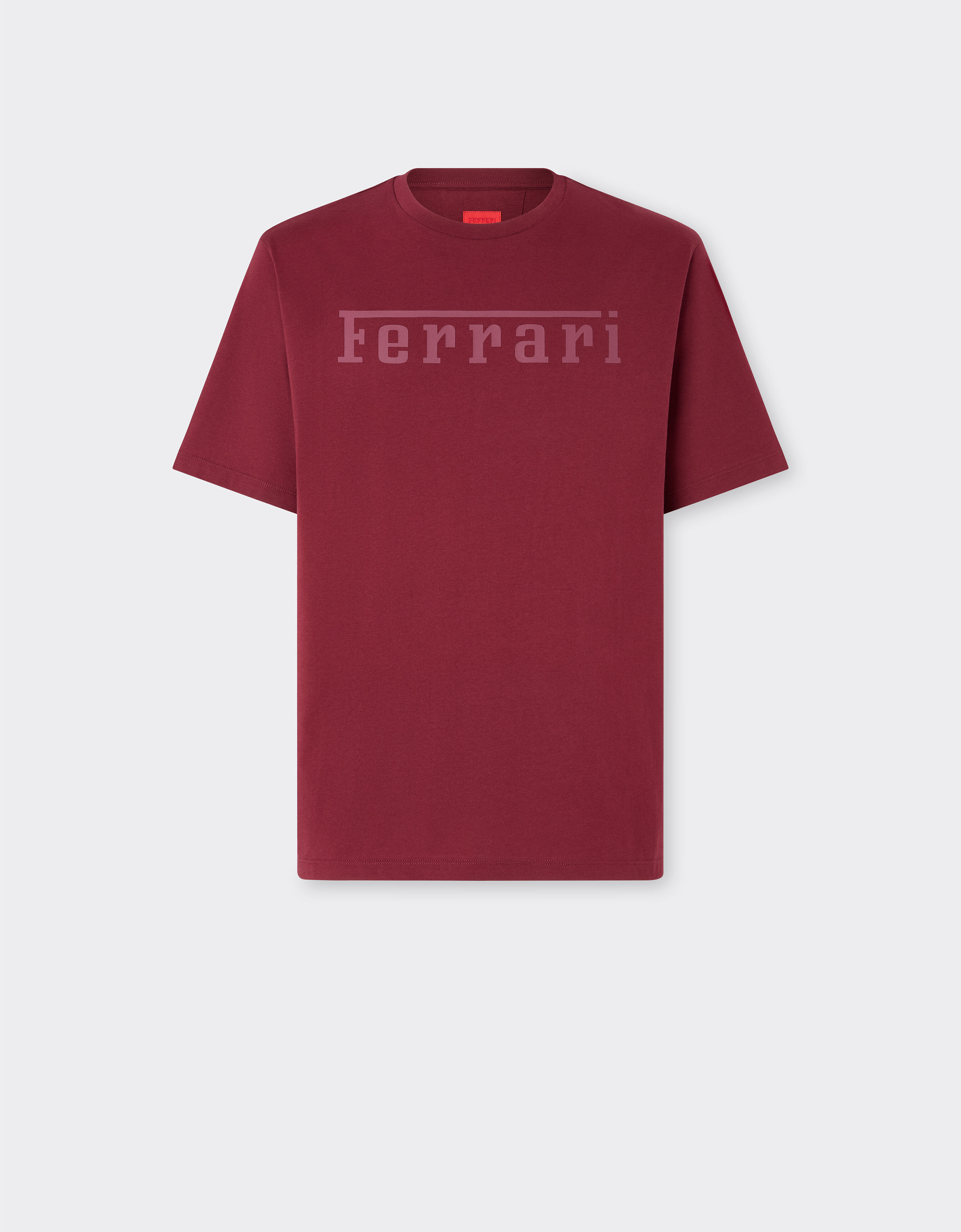 Ferrari T-shirt en coton avec logo Ferrari Acajou 21179f