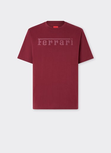 T-shirt en coton avec logo Ferrari Ferrari T-shirt en coton avec logo Ferrari Acajou 21179f