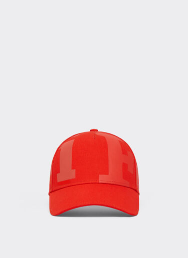 Ferrari Baseball cap in cotone con stampa Rosso Dino 21345f