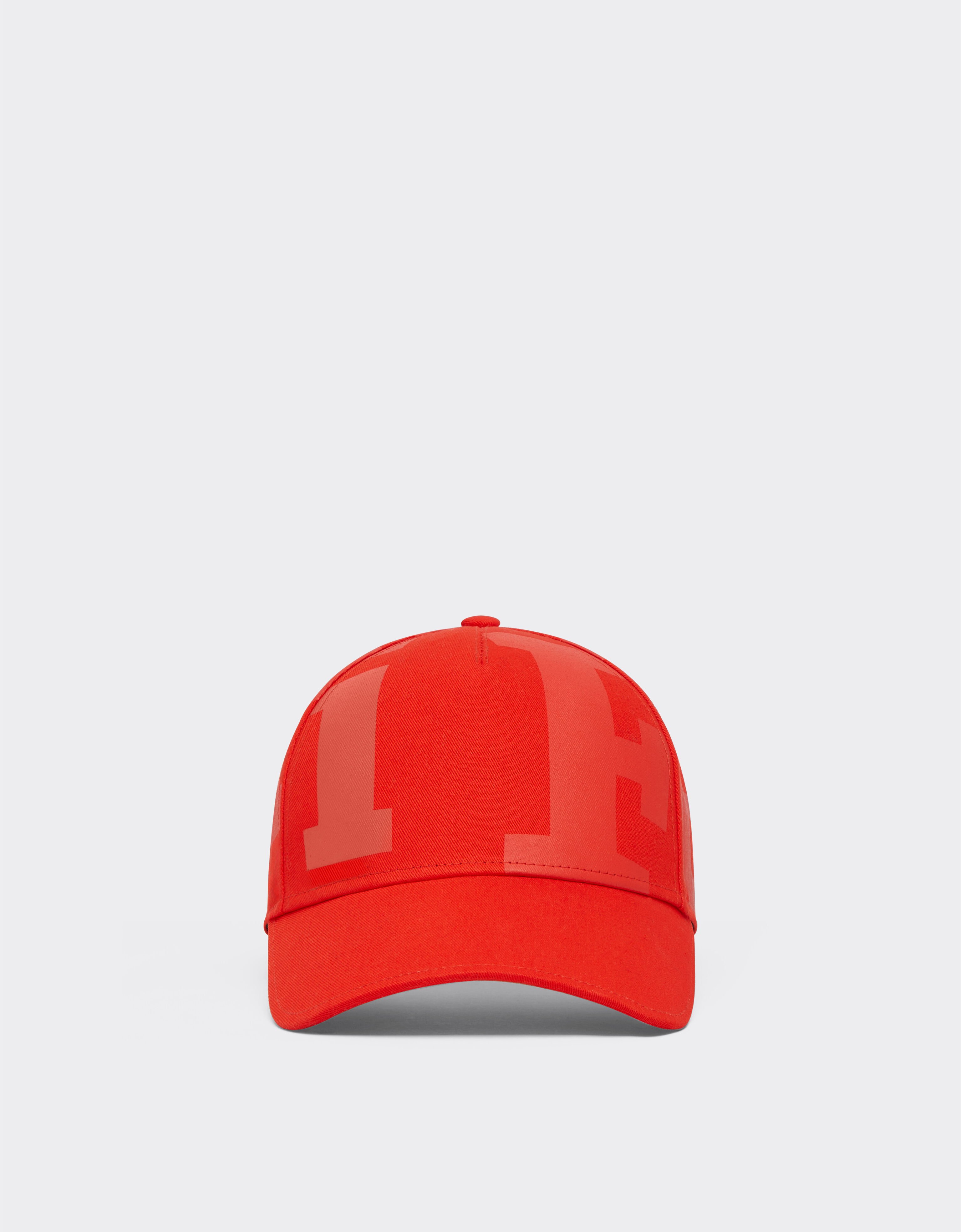 Ferrari Baseball cap in cotone con stampa Rosso Dino 21345f