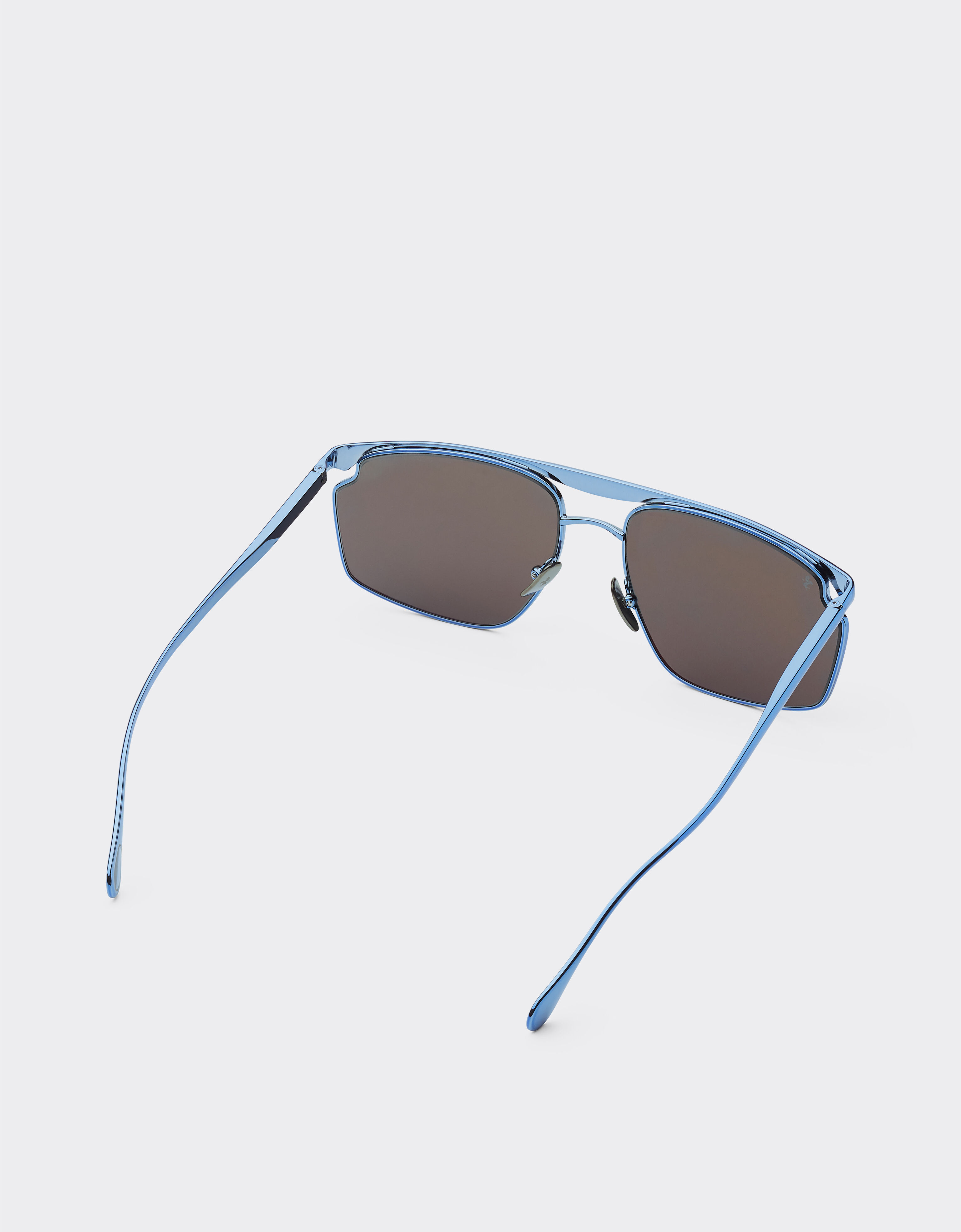 Ferrari Ferrari sunglasses in blue metal with blue mirror lenses Blu Scozia F1538f
