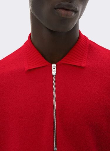 Polo de felpa bouclé con mezcla de algodón Ferrari Polo de felpa bouclé con mezcla de algodón Rosso Magma CJMPO0015JCO0054f