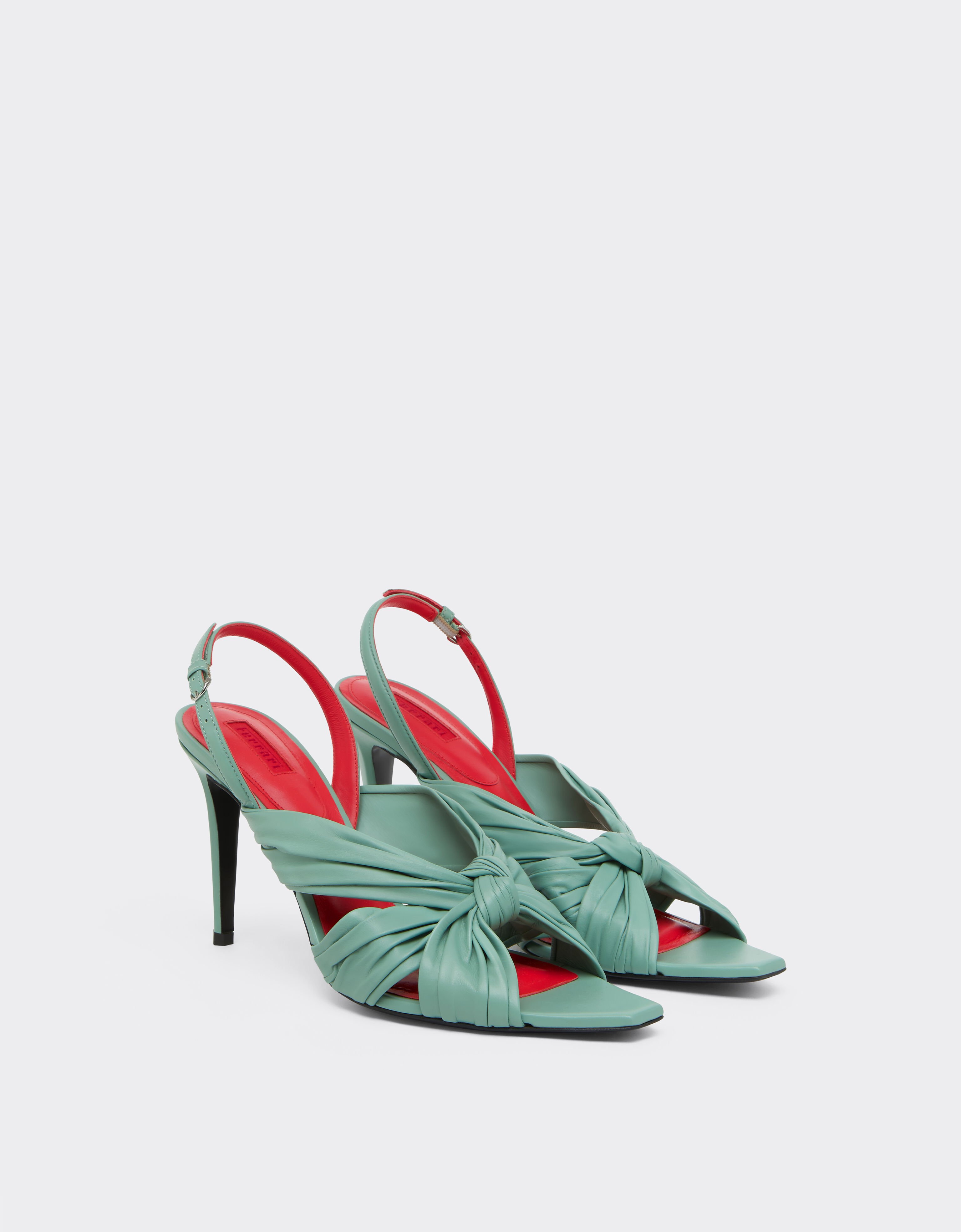 Ferrari sandale à bride arrière en cuir Granite Green 50779f