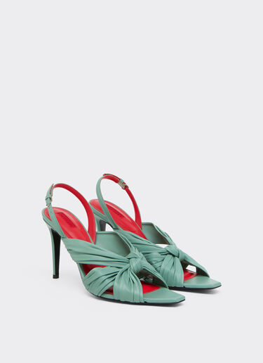 Leather slingback sandal Ferrari Leather slingback sandal Granite Green 50779f