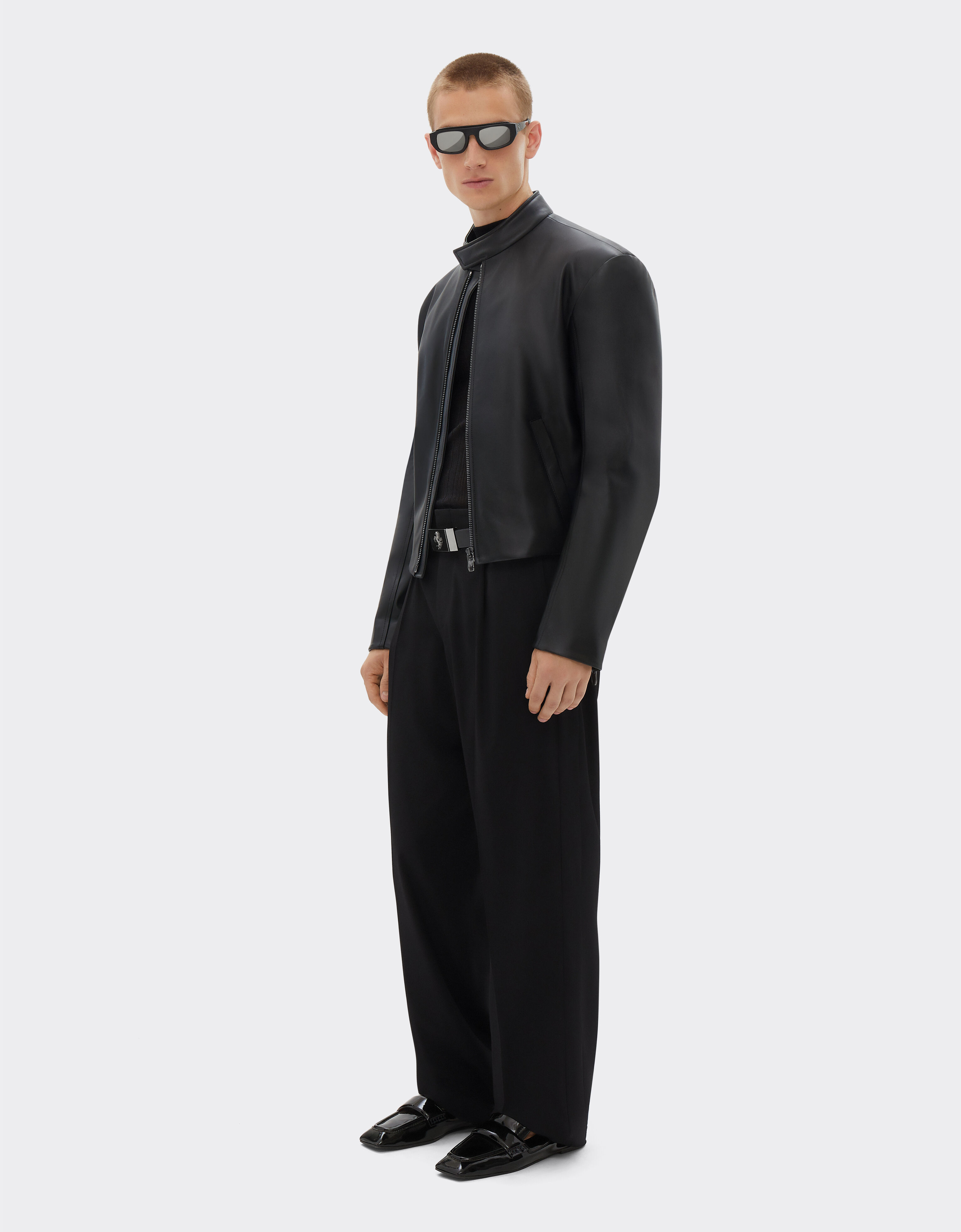 Ferrari Biker jacket in nappa leather Black 21639f