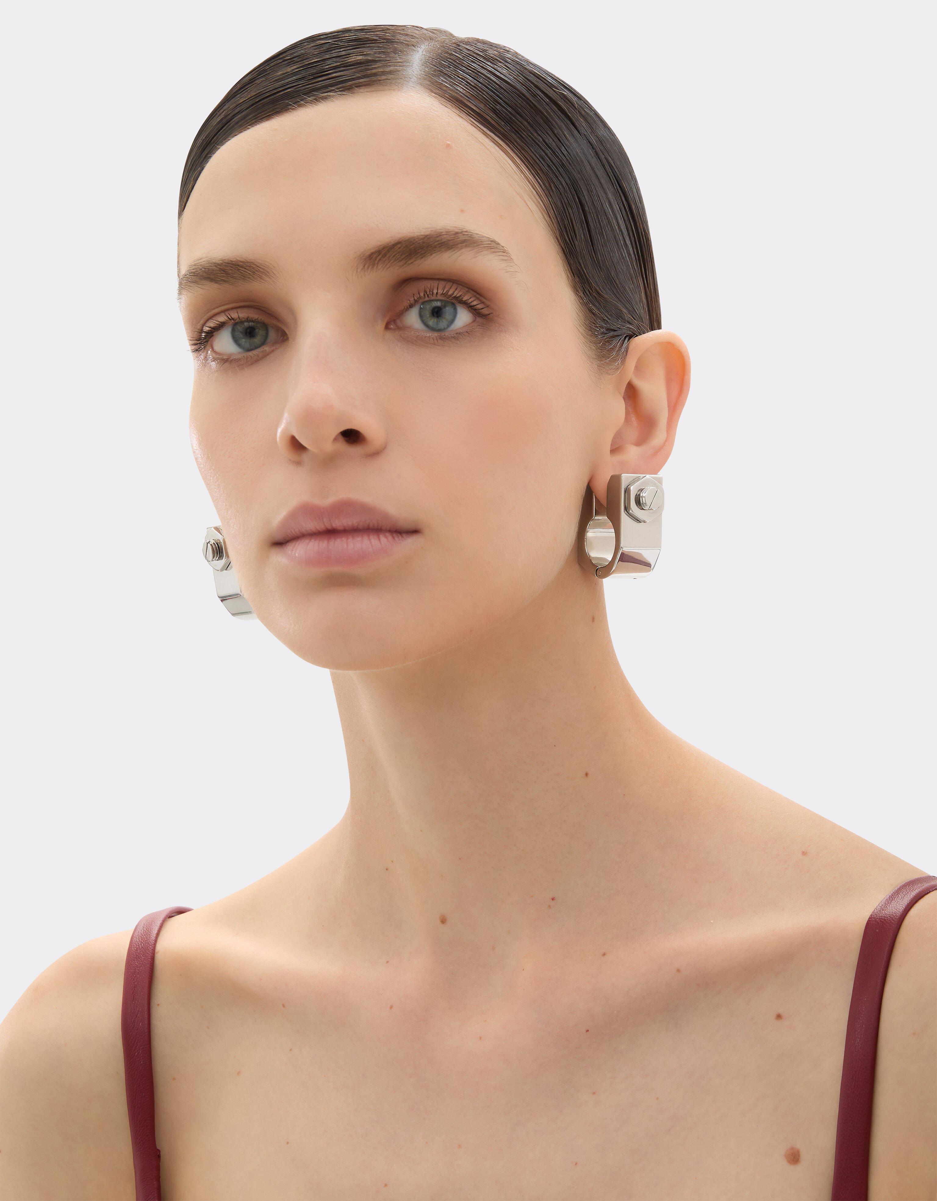 Ferrari Earrings with polished chrome finish Polished Chrome 50178f