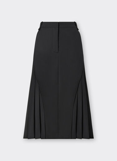 Ferrari Pleated skirt in technical wool Black 48340f
