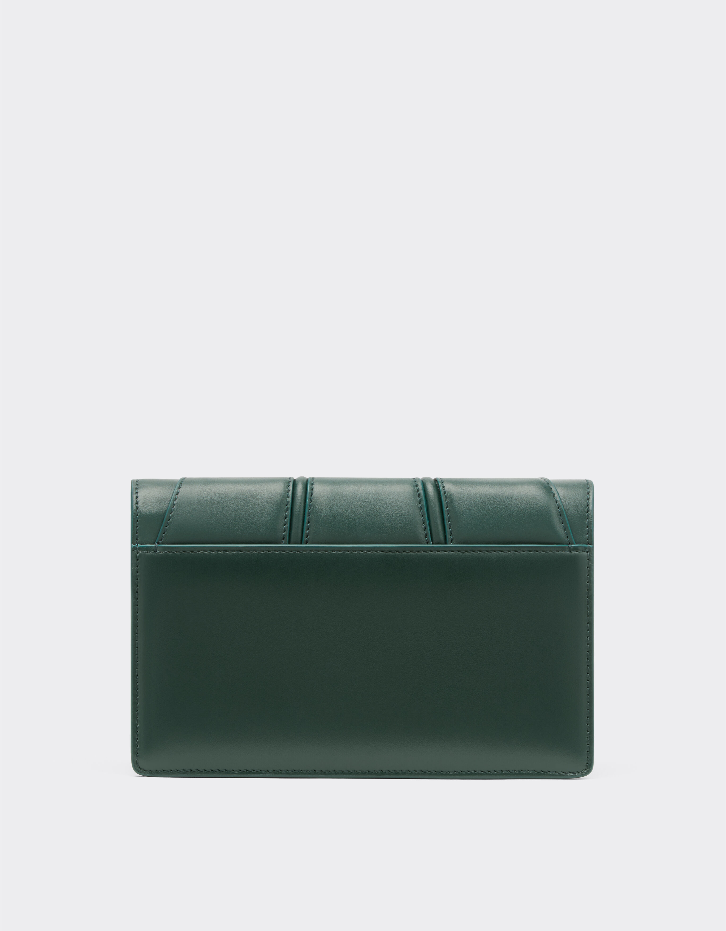 Ferrari Leather clutch wallet with chain Dark Green 20326f