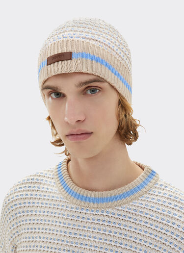Ferrari Ferrari x Charles Leclerc 3D knit beanie Ecru 22256f