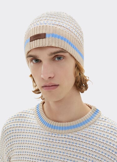 Ferrari x Charles Leclerc 3D knit beanie Ferrari Ferrari x Charles Leclerc 3D knit beanie Ecru 22256f