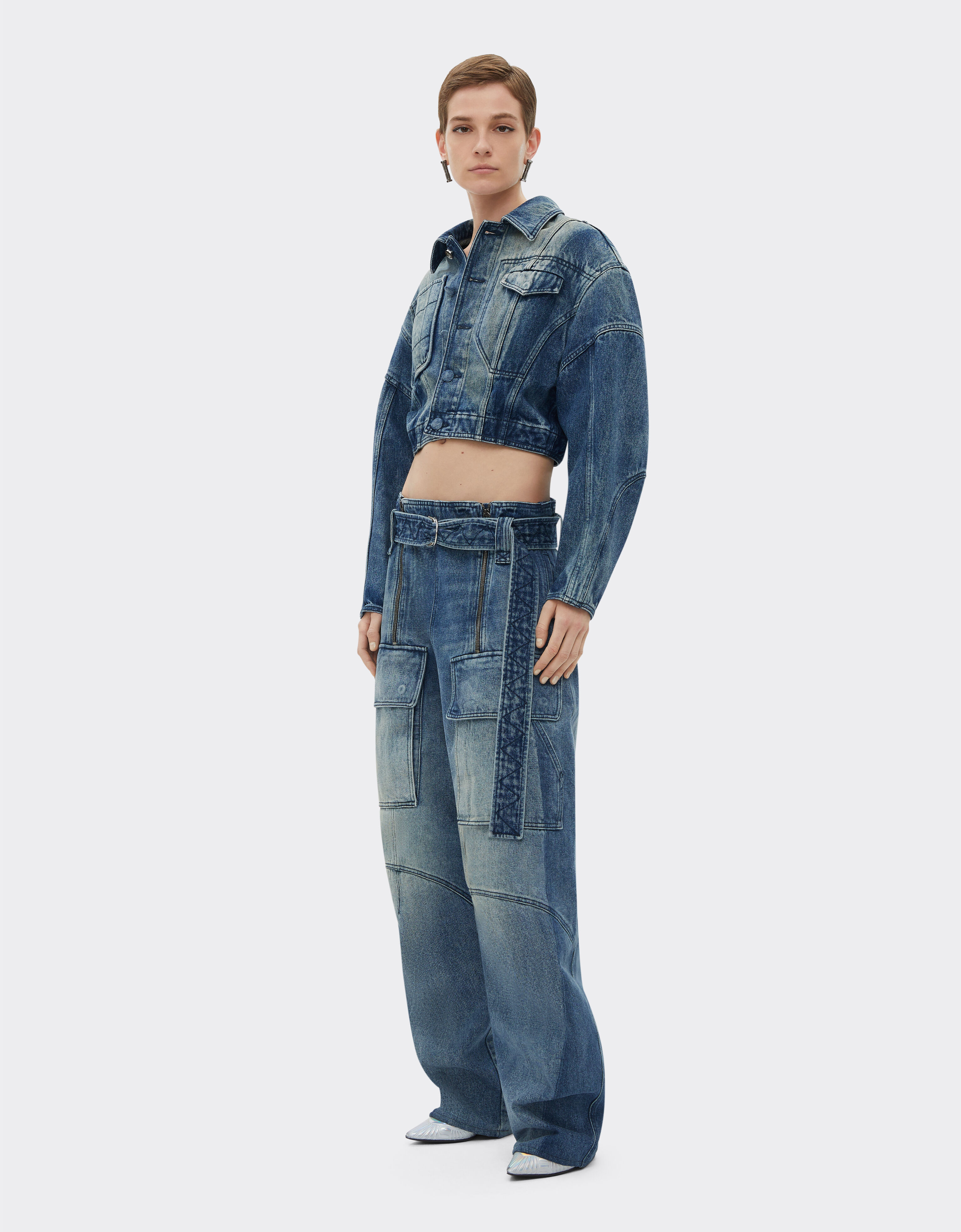 Two color jean jacket new arrivals