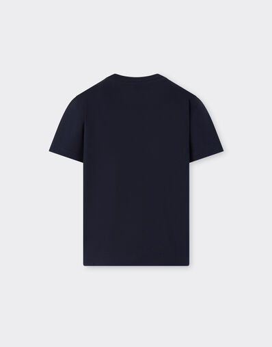 Ferrari Cotton T-shirt with Ferrari logo Navy 51062fK