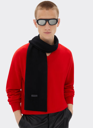 Bufanda de lana y cachemira Ferrari Bufanda de lana y cachemira Negro 21732f