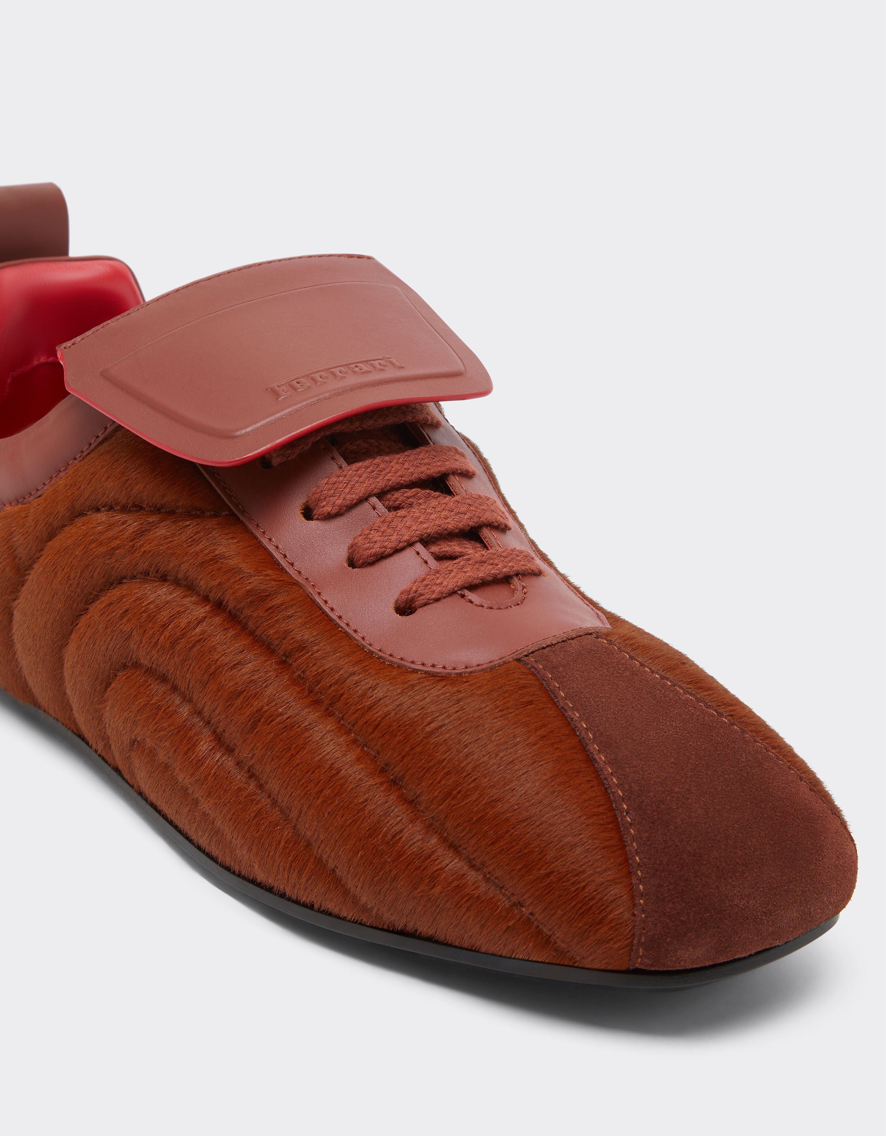 Ferrari Baskets de course en cuir, daim et peau de poney Cuir 49747f