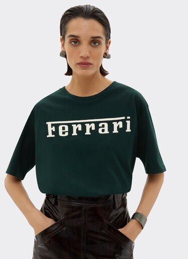 Ferrari Baumwoll-T-Shirt mit Ferrari-Logo Militärgrün 21179f