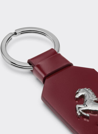 Ferrari Leather keychain with prancing horse Cherry 49240f