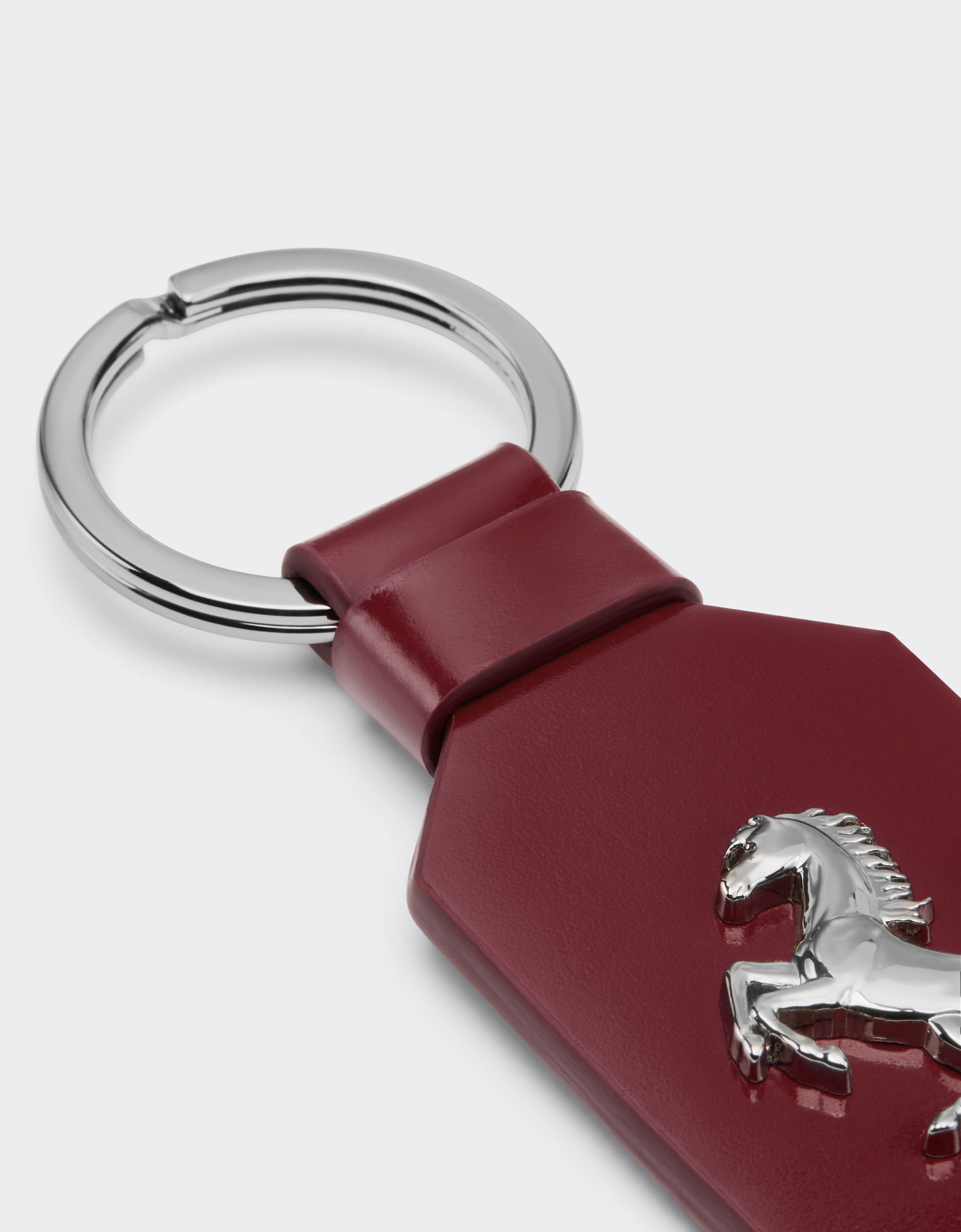 Ferrari Leather keychain with prancing horse Cherry 49240f