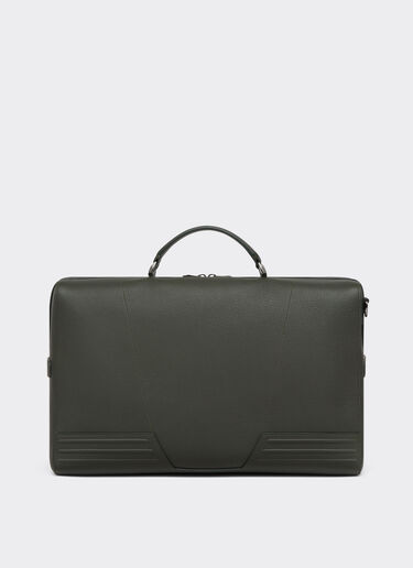 Ferrari Grained leather duffle bag Army 21371f