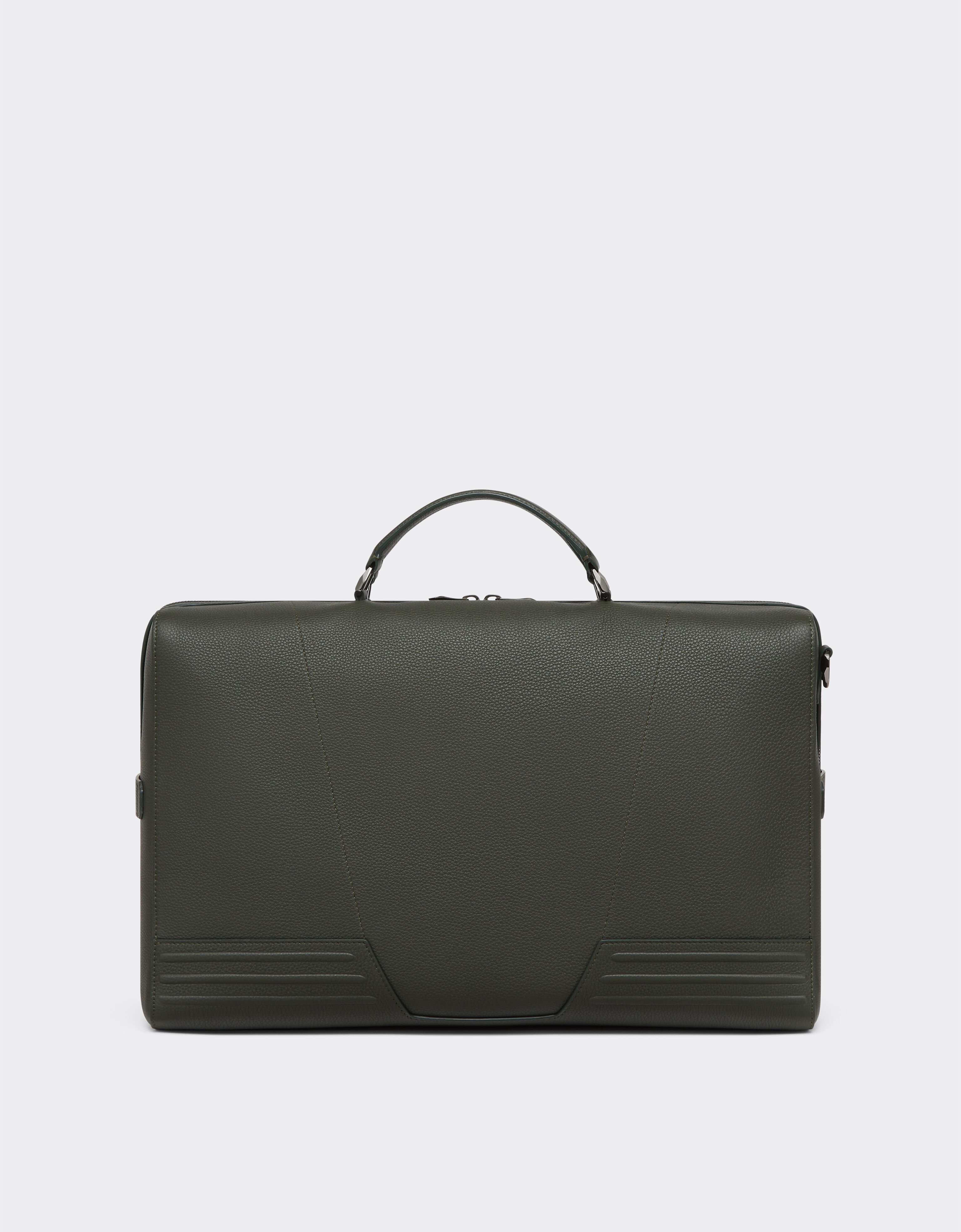 Ferrari Grained leather duffle bag Army 21371f
