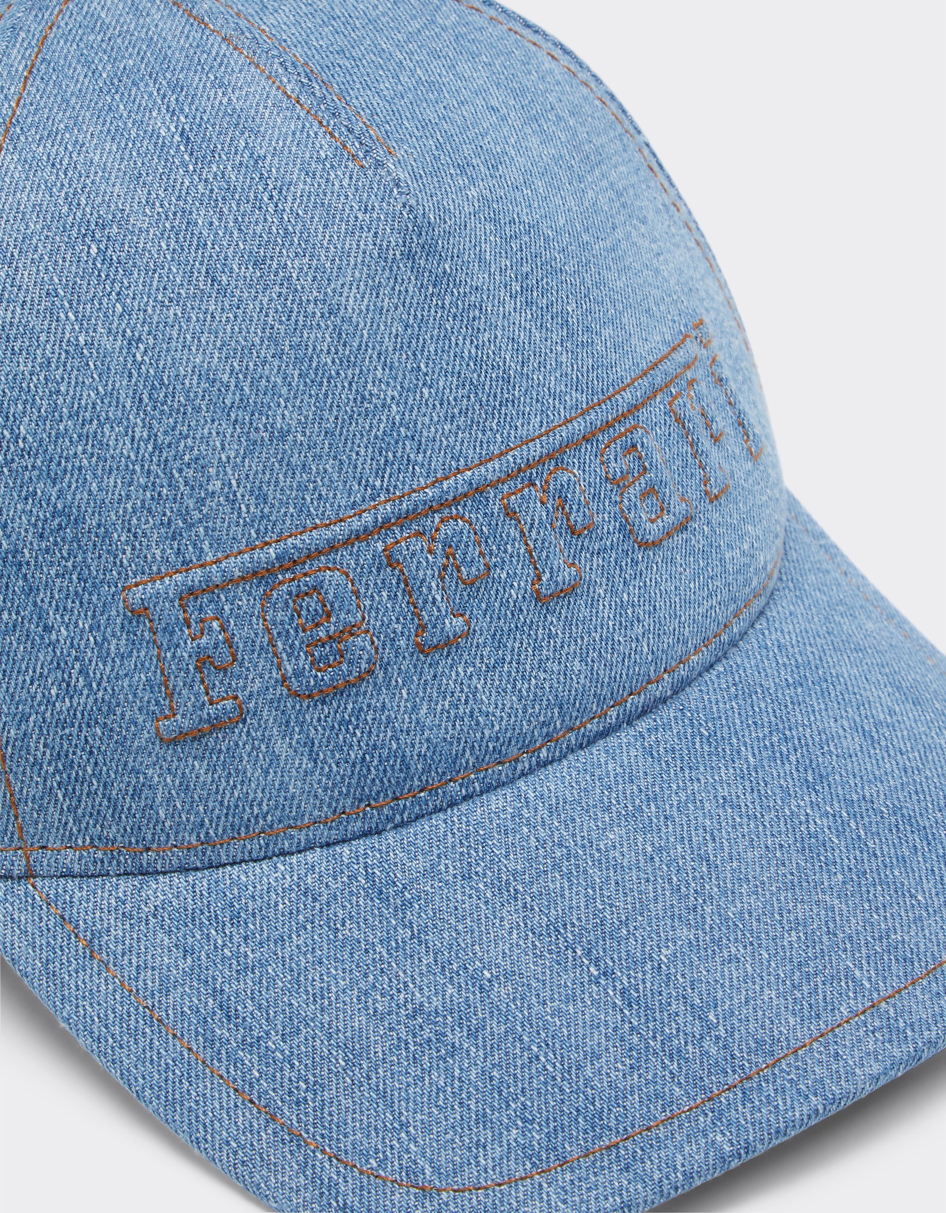 Ferrari Baseball cap in denim with Ferrari logo Light Denim 21934f