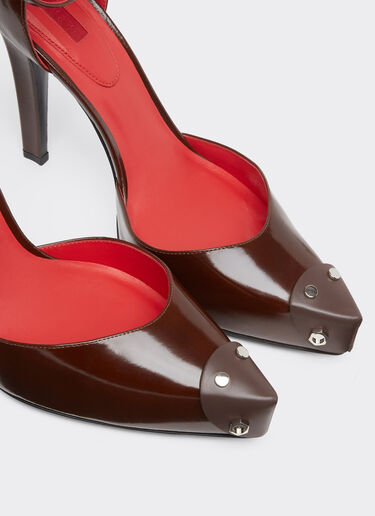 Ferrari Court shoes in brushed leather Tabacco 22127f