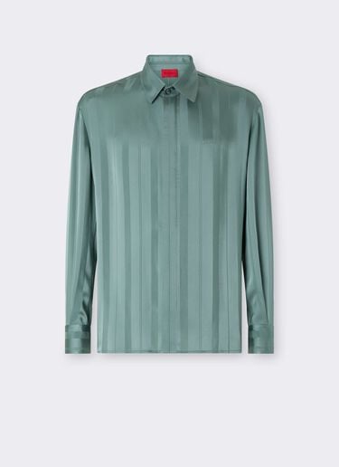 Peking Stripe Jacquard Shirt Ferrari Peking Stripe Jacquard Shirt Salvia CWMSH0021WAC0001f