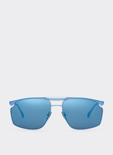 Ferrari Ferrari sunglasses in blue metal with blue mirror lenses Blu Scozia F1538f