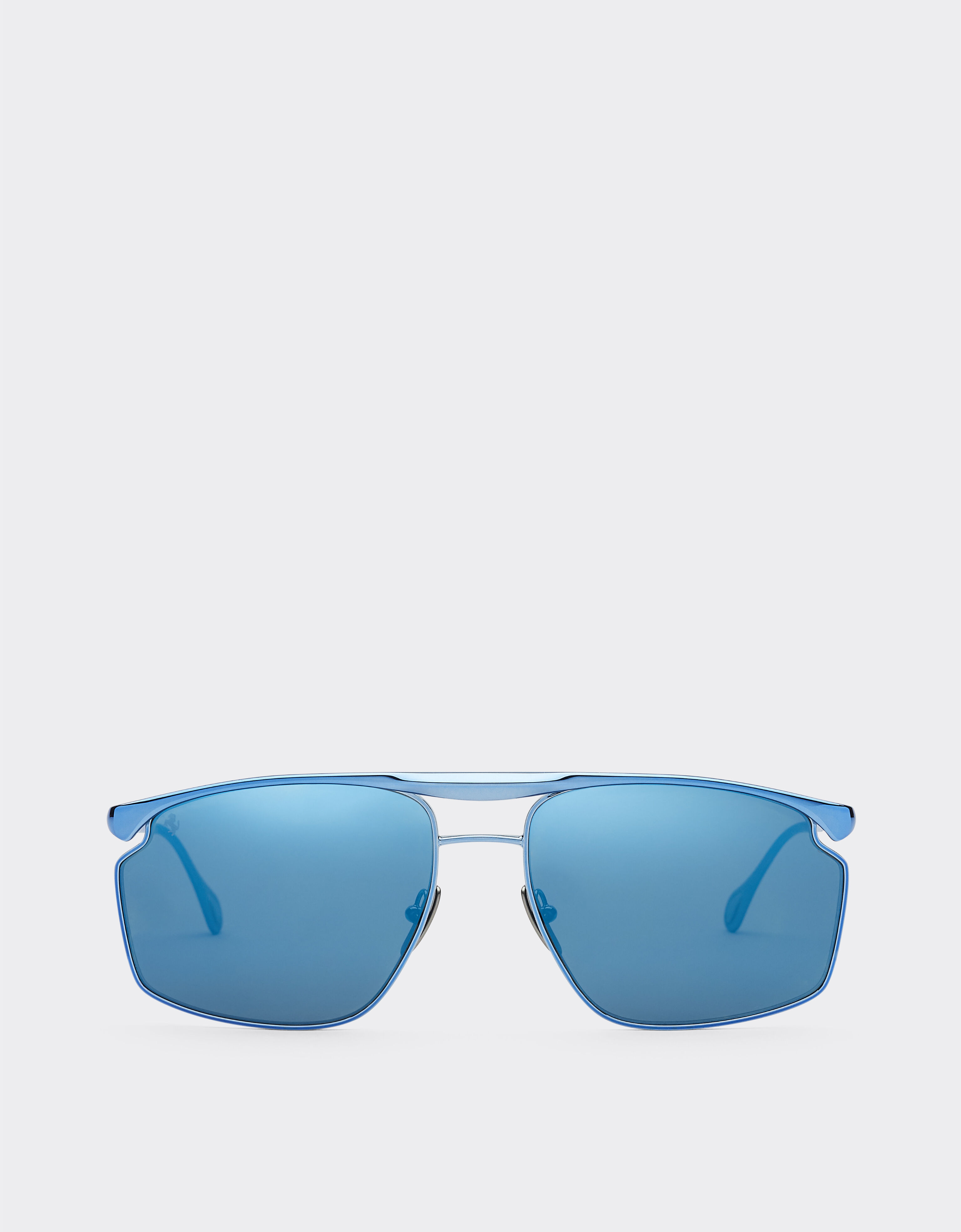 Ferrari Ferrari sunglasses in blue metal with blue mirror lenses Blu Scozia F1538f