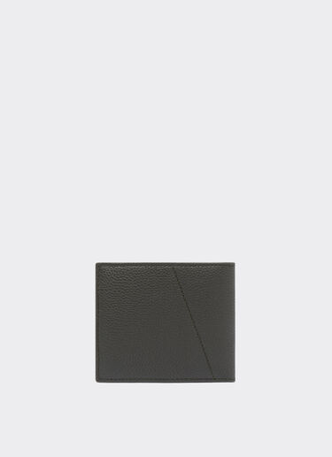 Ferrari Grained leather horizontal wallet with prancing horse Army 20621f