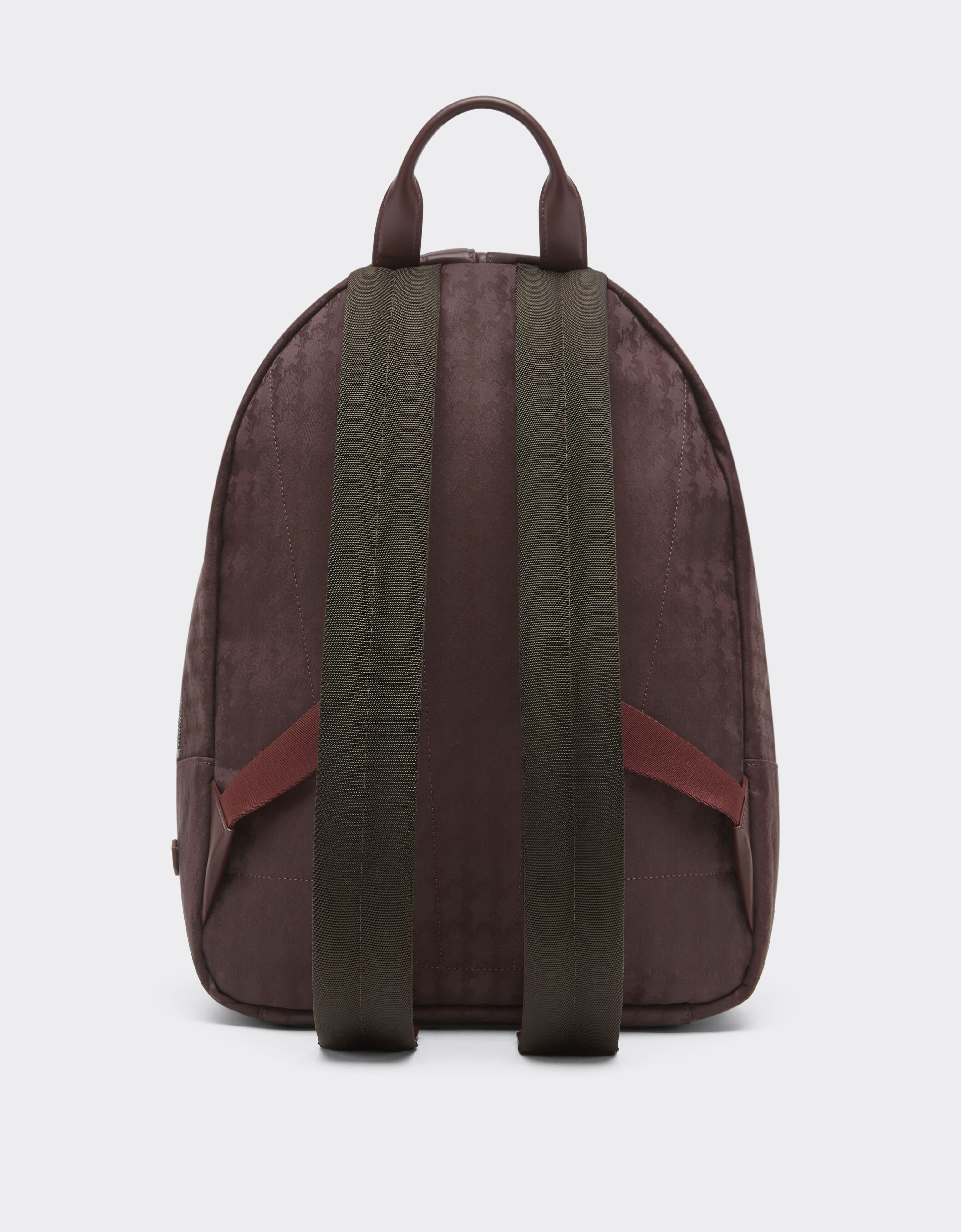 Ferrari Q-Cycle® jacquard backpack with Cavallino pattern Mahogany 49136f