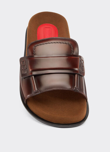 Ferrari Slide loafers in brushed leather Brown 22232f