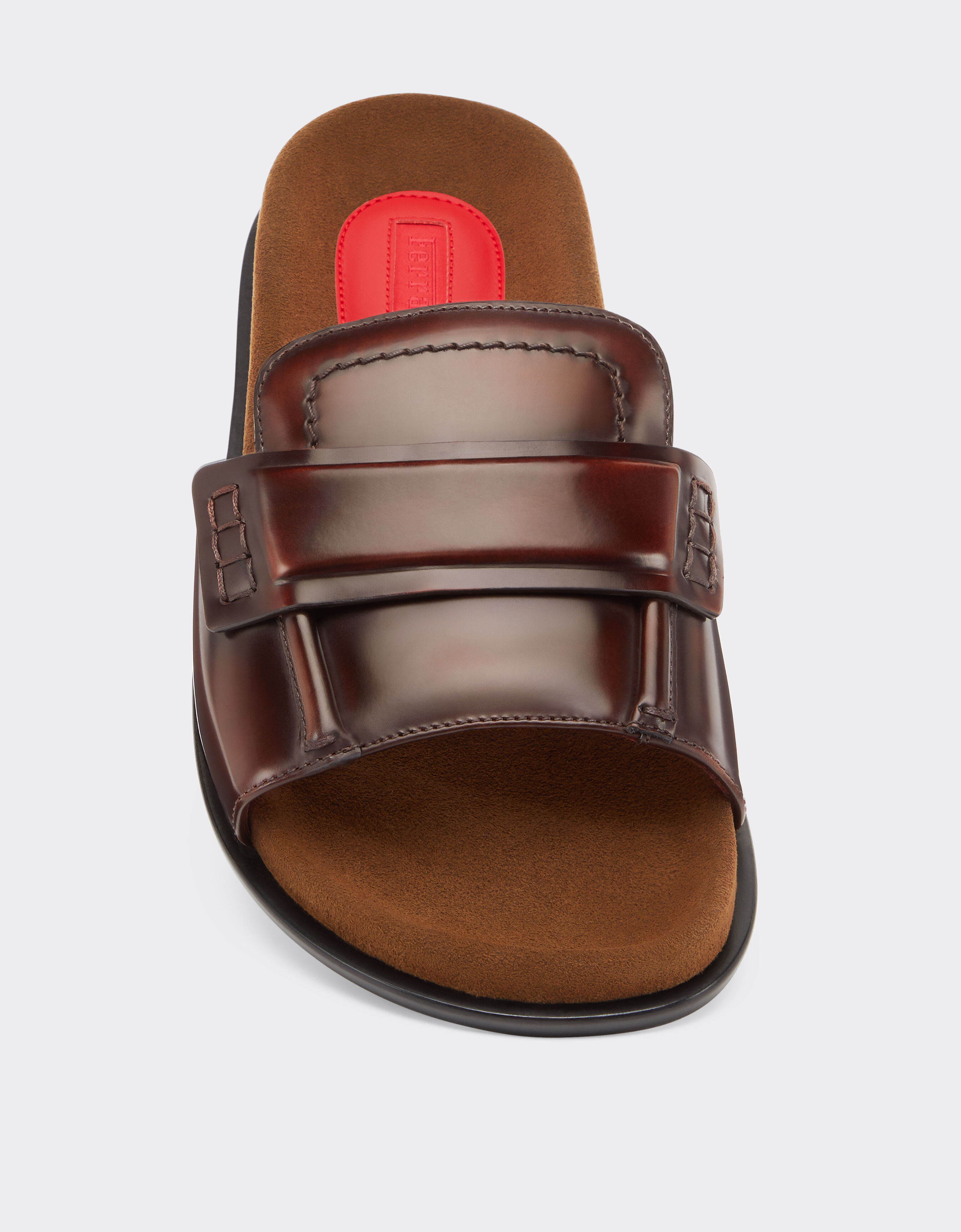 Ferrari Slide loafers in brushed leather Brown 22232f