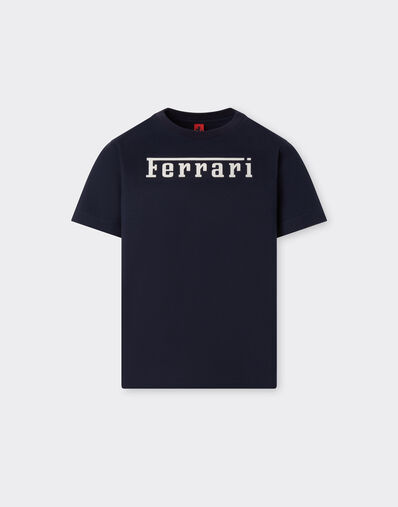 Ferrari Camiseta de algodón con logotipo Ferrari Navy 22749fK