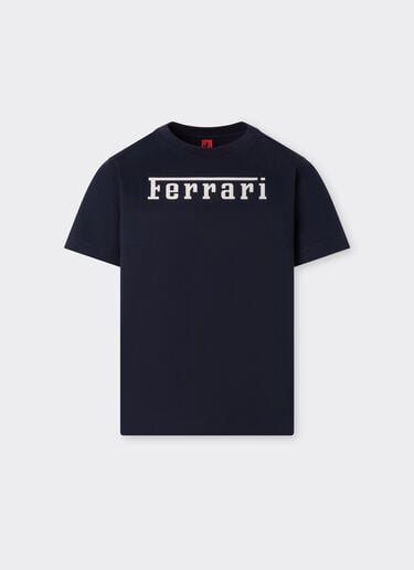 Camiseta de algodón con logotipo Ferrari Ferrari Camiseta de algodón con logotipo Ferrari Navy 22749fK
