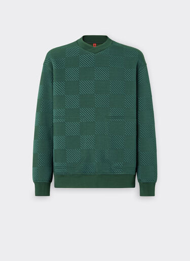 Ferrari Sudadera con efecto 3D y cuello en V Verde Ficus 21801f