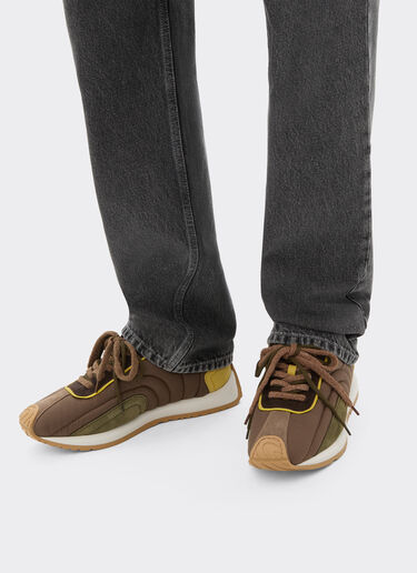 Ferrari Sneaker in suede nappa e nylon cerato Ebano 49886f