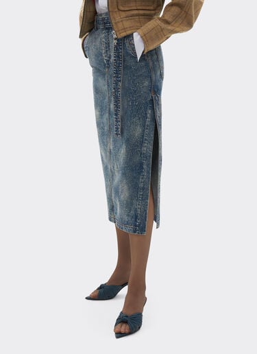 Nadelgestanzter und gewaschener Jeansrock Ferrari Nadelgestanzter und gewaschener Jeansrock Denim 49195f