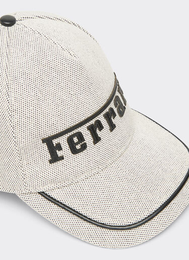 Ferrari Baseball cap with embroidered Ferrari logo and leather details Black 21931f