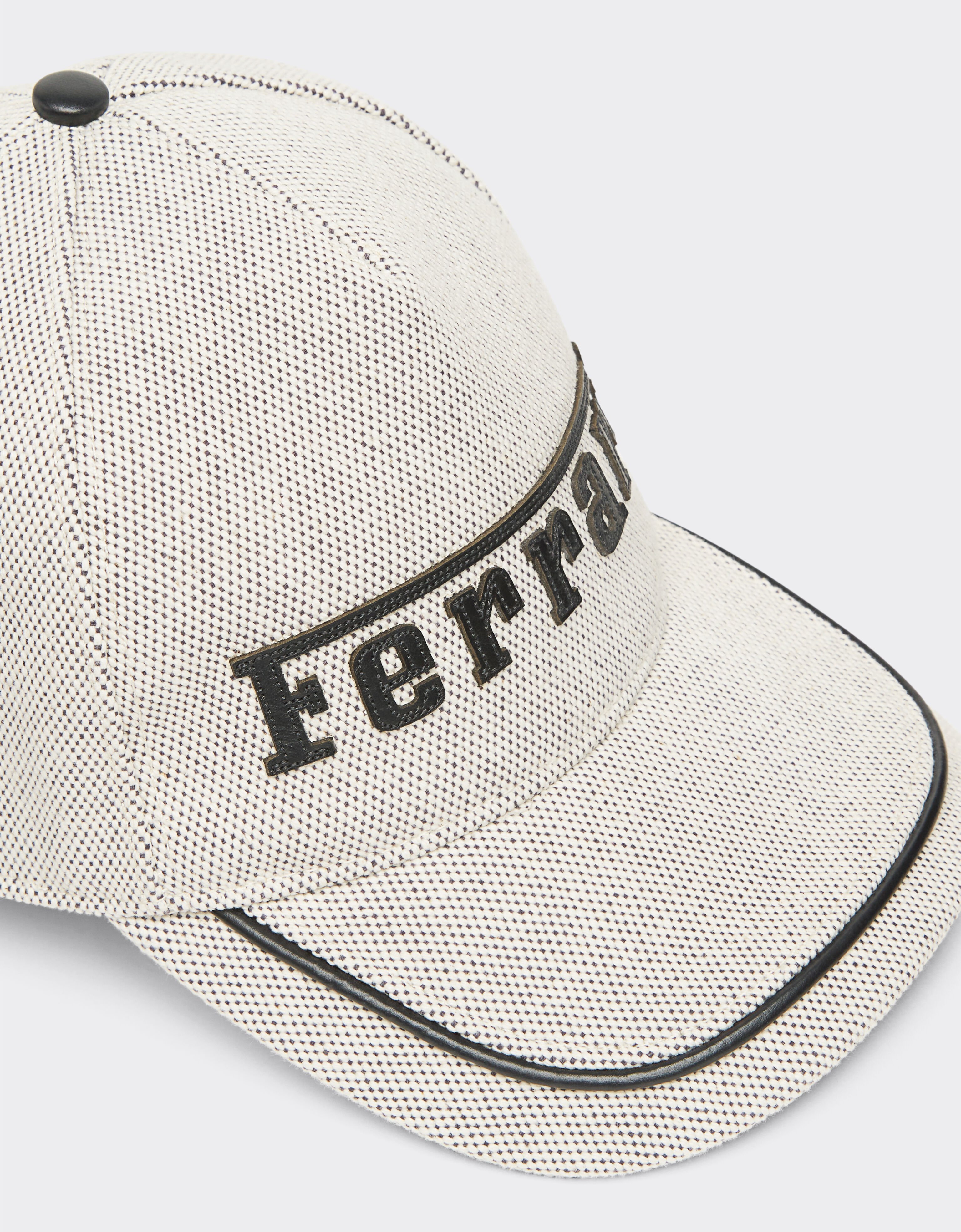 Ferrari Baseball cap with embroidered Ferrari logo and leather details Black 21931f