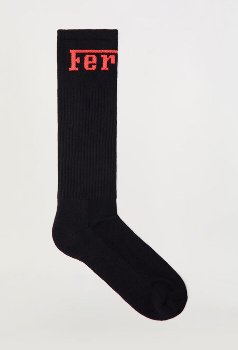 Ferrari Cotton blend socks with Ferrari logo Rosso Corsa F1135f