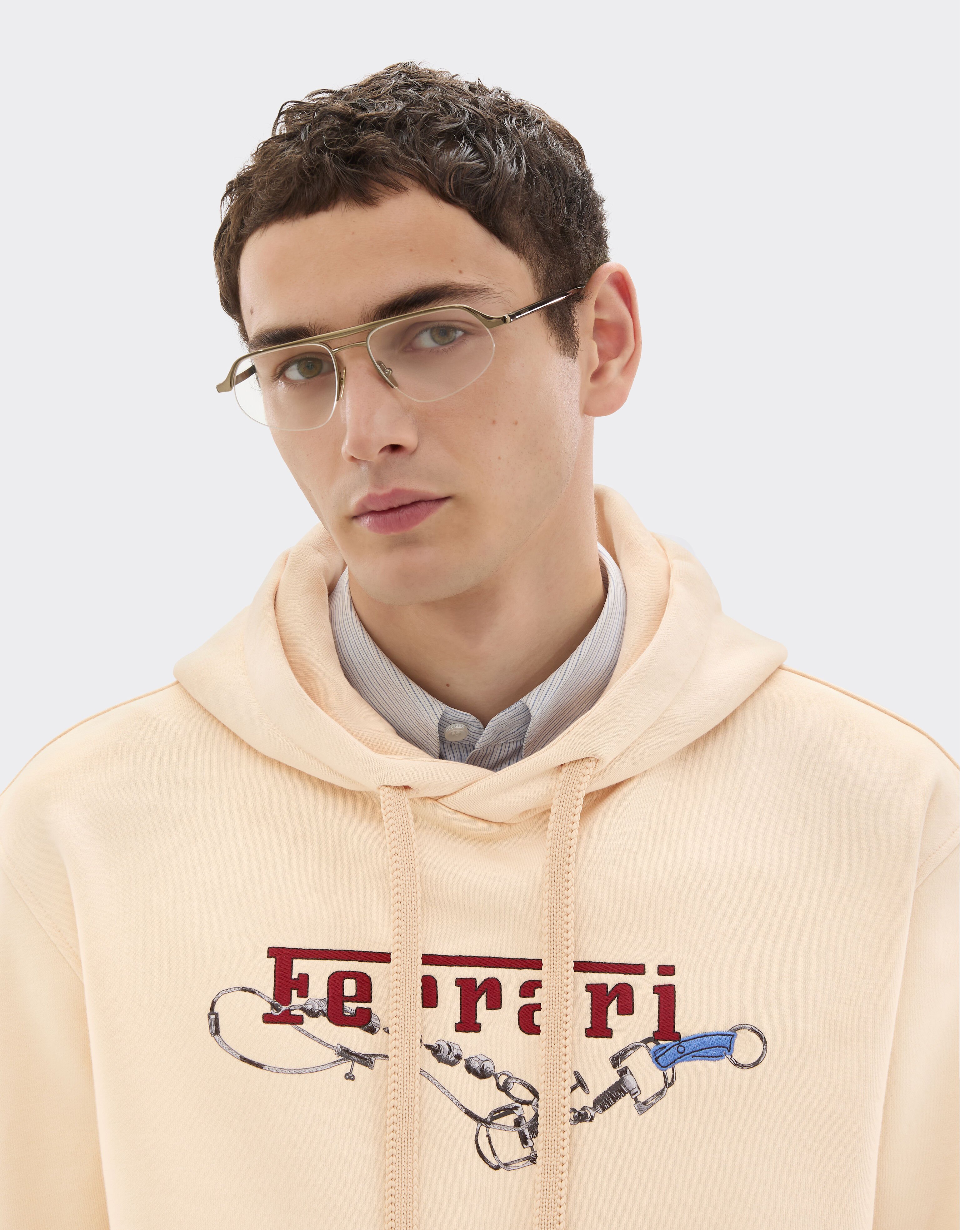 Ferrari Hooded sweatshirt with Ferrari embroidery Powder Pink 50835f