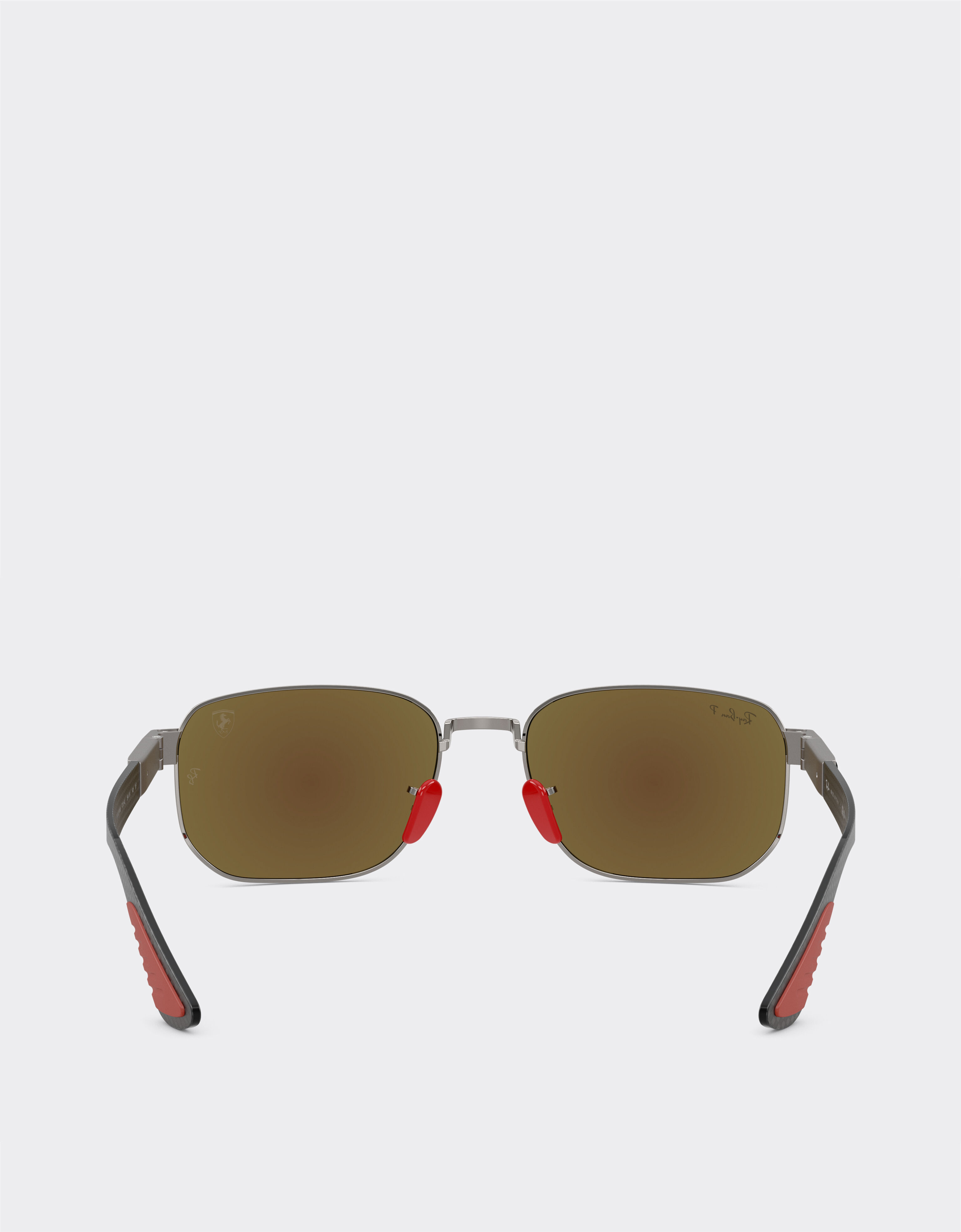 Ferrari Ray-Ban para Scuderia Ferrari RB8329M en metal gris cañón con lentes grises espejadas azules polarizadas Gunmetal LA0JTf