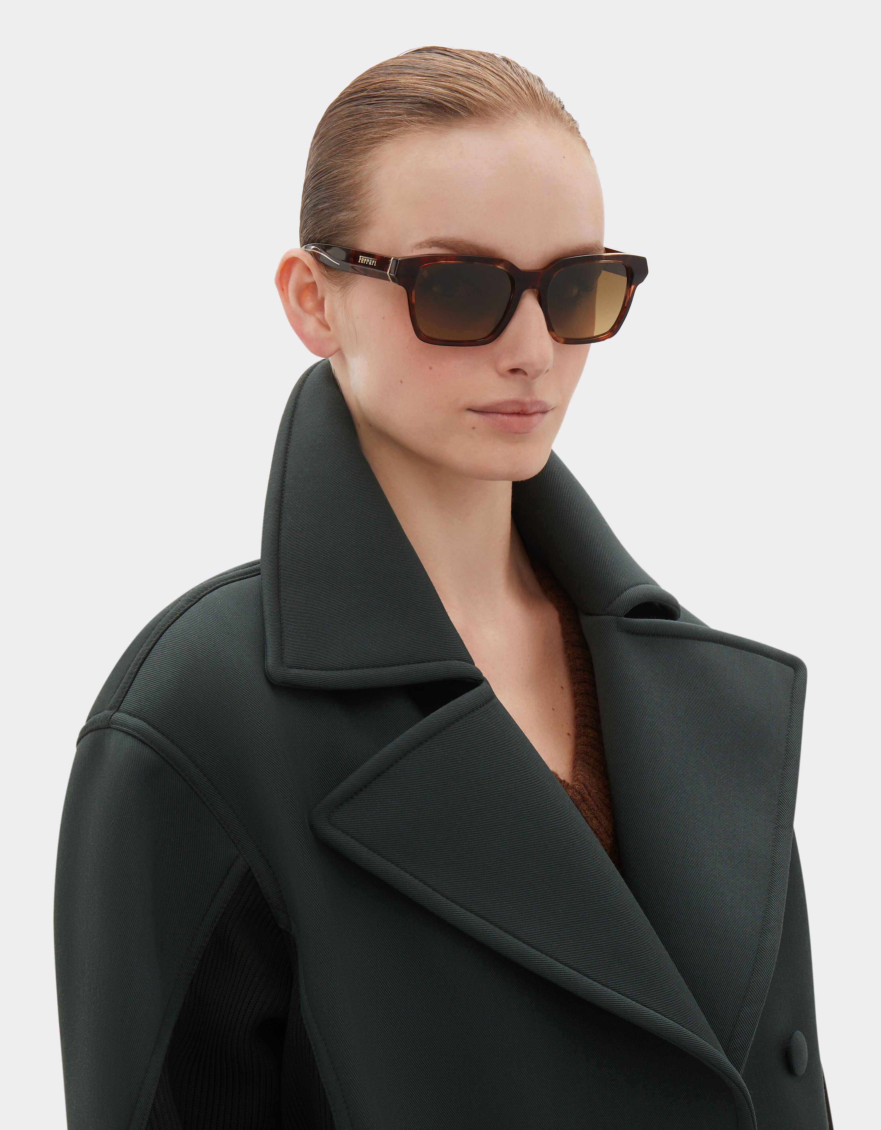 Ferrari Ferrari sunglasses in Havana acetate with polarised brown gradient lenses Beige F1546f