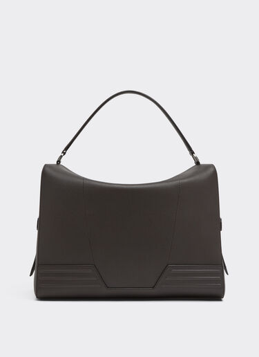 Ferrari Ferrari GT soft grained leather shoulder bag Dark Brown 21394f