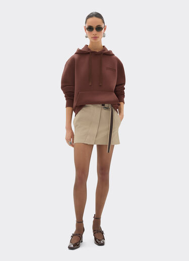 Hooded sweatshirt in scuba fabric Ferrari Hooded sweatshirt in scuba fabric Espresso 22844f
