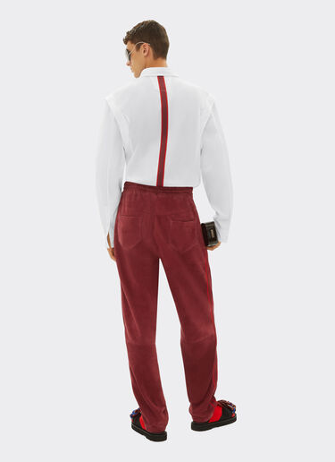 Ferrari 3D罗缎饰带棉质衬衫 光学白 48315f