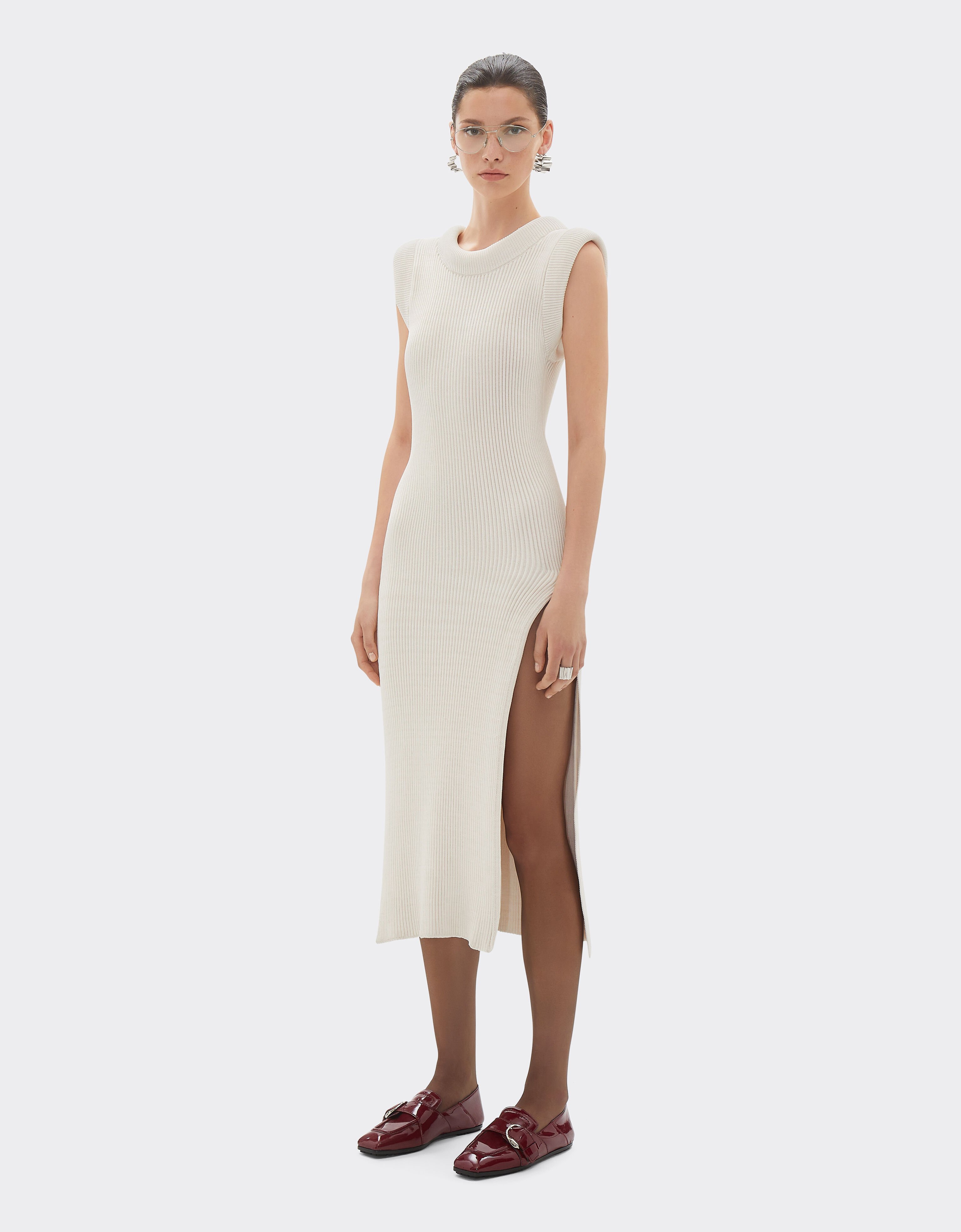 Ferrari Sleeveless knit dress Chalk 22525f