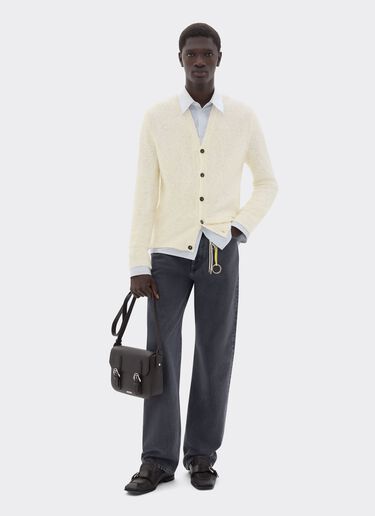 Ferrari Cardigan in cashmere e seta Oat 49904f