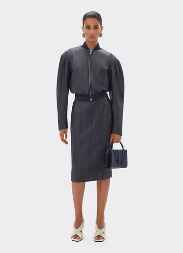 Ferrari Midi skirt in nappa leather Navy 21888f